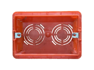 3 Module Flush Box Red