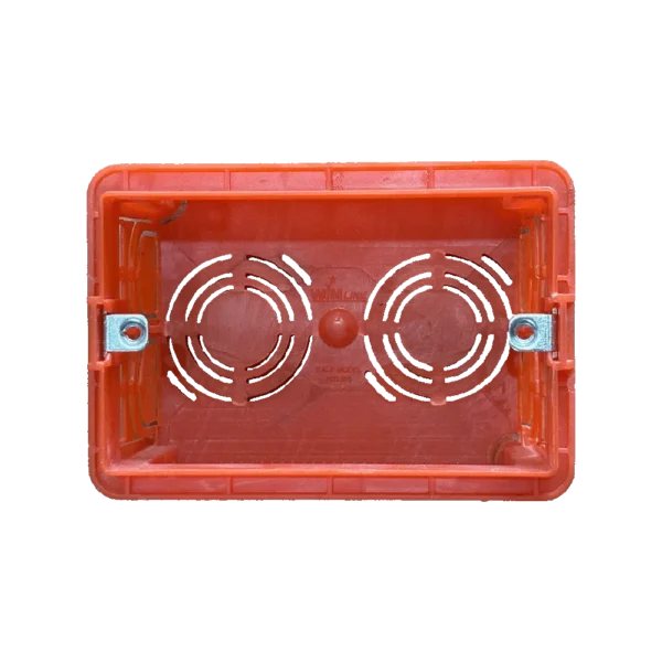 3 Module Flush Box Red