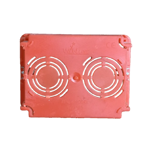 3 Module Flush Box Red - Image 4