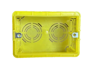 3 Module Flush Box Yellow