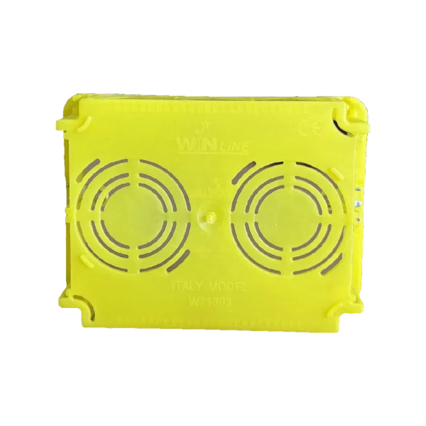 3 Module Flush Box Yellow - Image 3