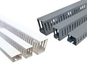 Slotted Cable Trunking White & Grey